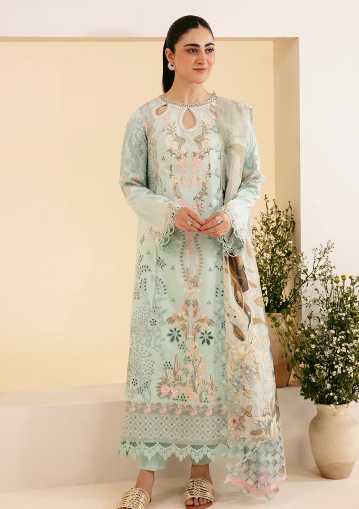 Lawn Collection - Qalamkar - Qlinekari 24 - SQ#06 - Sarv