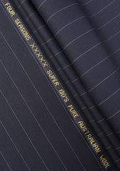 Cavani Four Season Wool Selvage Broad Stripe - Navy
