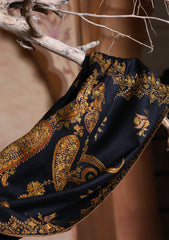Pashmina Kashmiri Jaaldar Scarf D#30 - Black