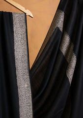 Pashmina Embroidered Border Shawl D#03 - Black 2