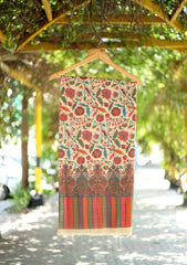 Digital Printed Wool Shawl D - 06 - Brown