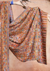 Pashmina Jamawar Scarf D#110 - Rust