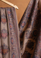 Pashmina Embroidered Jaaldar Shawl D#10 - Brown