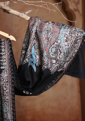 Pashmina Ari Work Jaaldar Scarf D#01 - Black