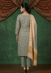 Formals - Riwaj - Fancy Chiffon Jamawar - 2 Pcs Suit - CND#13 - G Peach