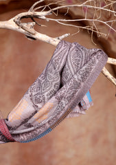 Pashmina Jamawar Scarf D#98 - M Grey