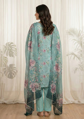Lawn - Rubaaiyat - Digital Printed 26 - 2 By 2 - D#29 - A Green
