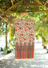 Digital Printed Wool Shawl D - 20 - Brown