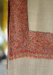 Pashmina Kashmiri Border Shawl D - 26 - Mouse-1