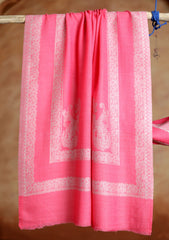Pashmina Jamawar Scarf D#62 - Pink