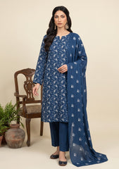 Winter - Rubaaiyat - Pashmina Embroidered 26 - D#04 - Navy Blue