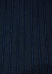 Tweed Selvage Stripe Woolen Fabric - F Blue