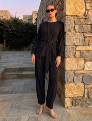 Pret - Moven - Knot Waist Co-ord Set - Black