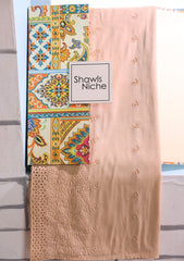 Embroidered Lawn Summer Shawl D#60 - Skin