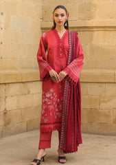 Winter - Sahar - Khaddar/Shawl - Unstitched 25 - AW2-25-07 - Vermilion Glow