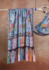 Pashmina Kalamkari Printed Ari Work Scarf D#05 - Multi