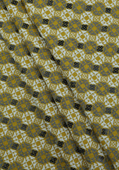 Elite Men Sequence Embroidered Selvage Viscose Fabric - Green