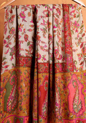 Pashmina Qalamkar Needle Work Shawl D#01 - Multi