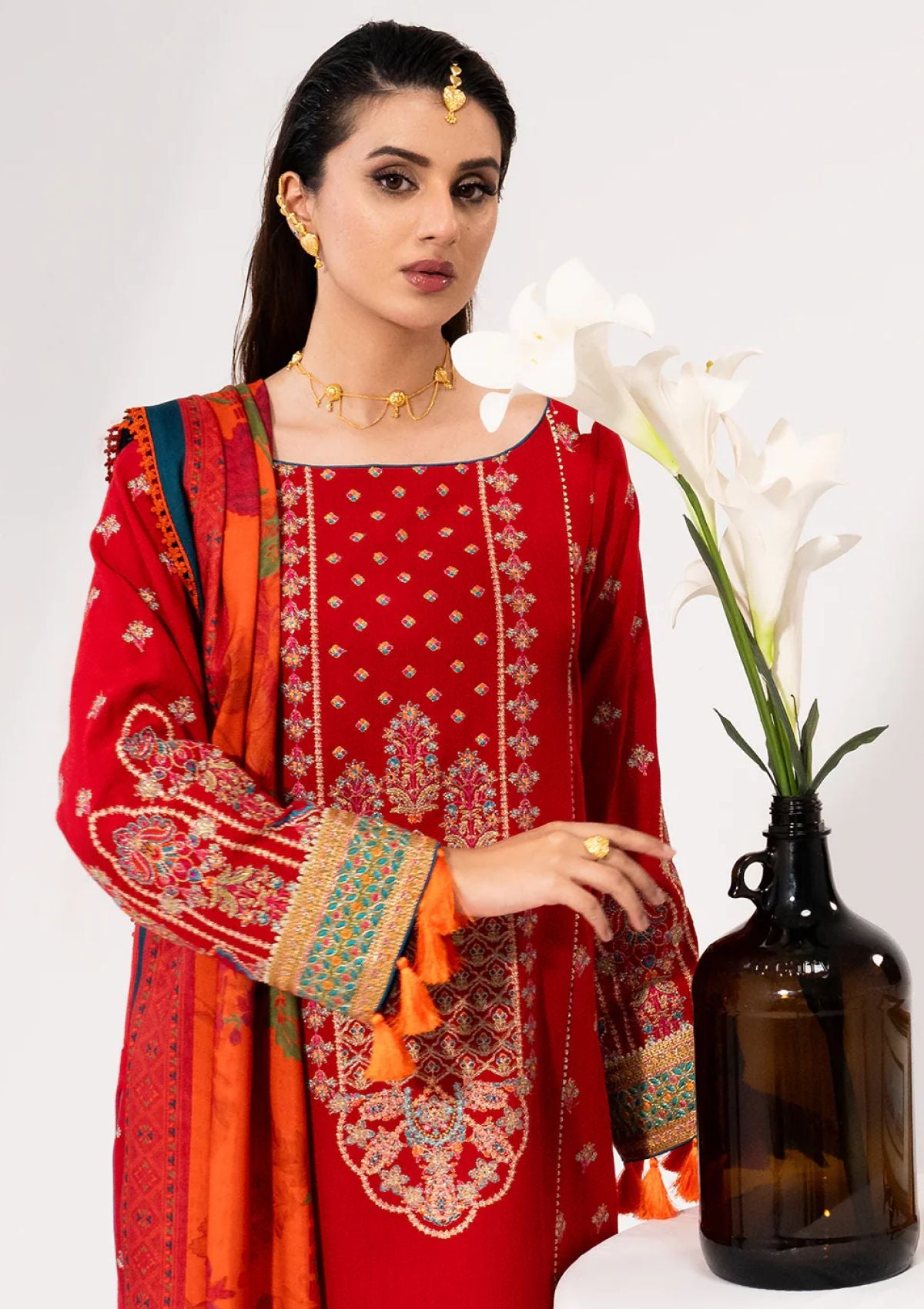 Winter Collection - Saad Shaikh - Luminaa - Crimson