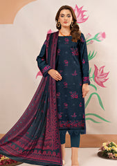 Lawn - Humdum - Embroidered - Navy Blue