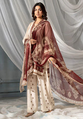 Winter - Meerak - Embroidered Linen 25 - Beige Rose