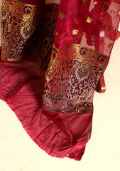 Formals - Fancy Closet - 2 pcs Suit - Satin Silk Jamawar D#55 Maroon