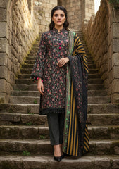 Winter - Riwaj - Printed Marina - 3 Pcs - Wool Shawl 25 - D#90