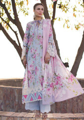 Lawn Collection - Elaf Premium - Print Chikankari - EPC24#04 - A - OCEAN BLOSSOMS