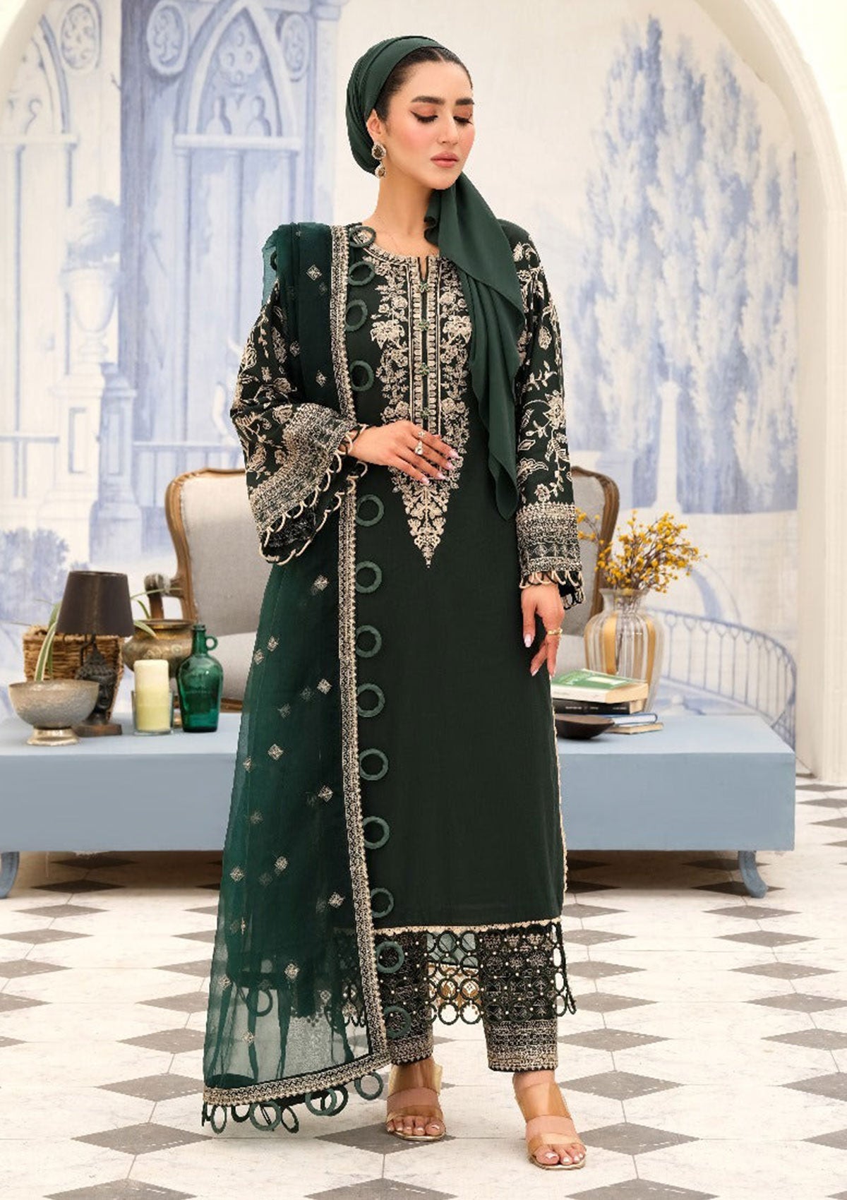 Lawn Collection - Eshaal Mishkaat - Zaib un Nisa - D#3A - Aura