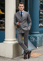 Loro Piana Super 130's Wool Fabric - M Grey