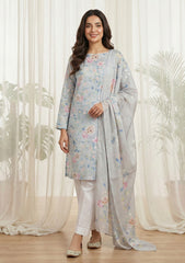 Lawn - Rubaaiyat - Digital Printed 26 - 2 By 2 - D#27 - L Grey