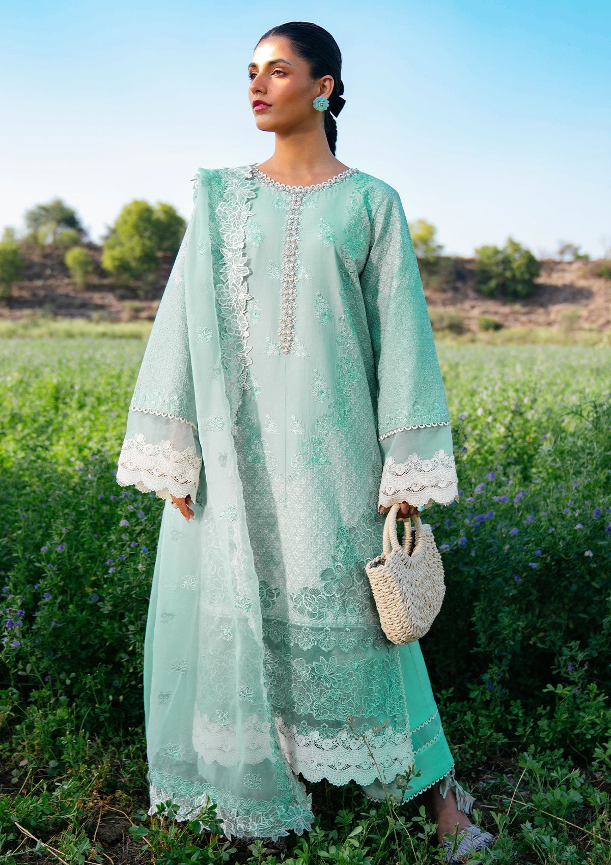 Lawn Collection - Sana Zubair - Jewels of the Meadow - SZ#01 - AQUAMARINE