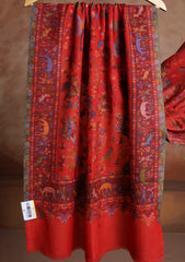 Pashmina Jamawar Scarf D#95 - Red