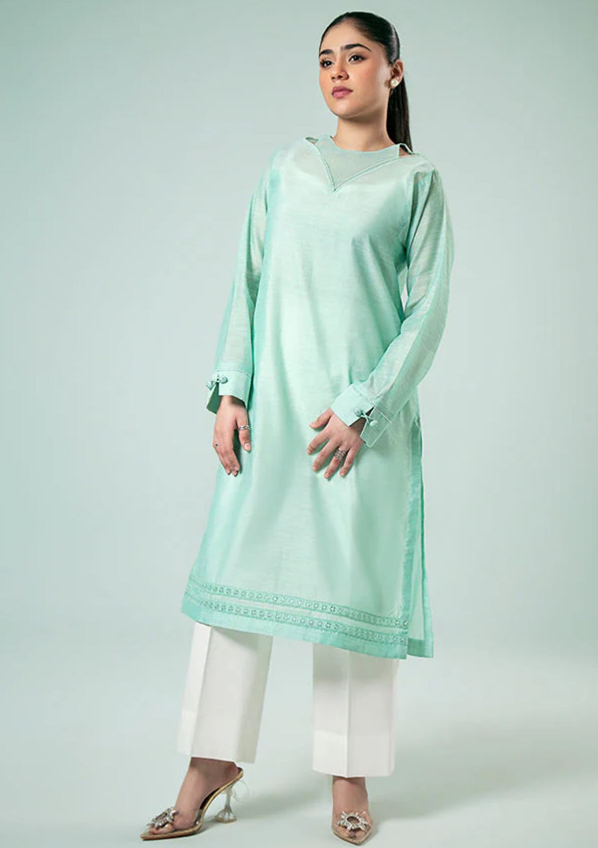 Pret Collection - Fozia Khalid - Basics Vol 3 - Dark Mint Delight