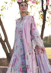 Lawn Collection - Elaf Premium - Print Chikankari - EPC24#04 - A - OCEAN BLOSSOMS