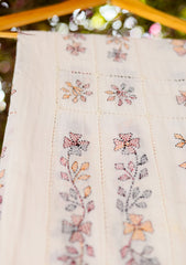 Needle Work Lawn Shawl D - 03 - White
