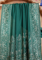 Pashmina Ari Work Jaaldar Scarf D#13 - D Green