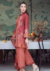 Winter - Sahar - Elara - Fall Printed - 3 Pcs - AW1-25-09 - Saffron Rust