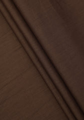 Italy Albini Flanella Selvage Plain Cotton Fabric - G Brown