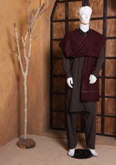 Men Shawls - Wool Shawls - D#19 - Maroon