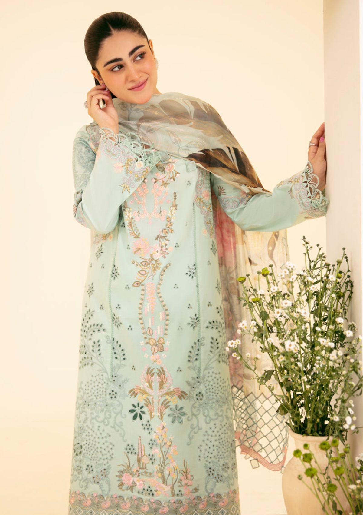 Lawn Collection - Qalamkar - Qlinekari 24 - SQ#06 - Sarv