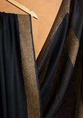 Pashmina Embroidered Border Shawl D#03 - Black 1