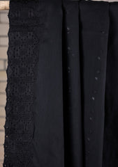 Embroidered Lawn Summer Shawl D#44 - Black