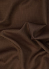 Italy Albini Flanella Selvage Plain Cotton Fabric - G Brown