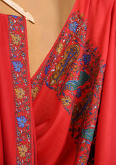 Pashmina Embroidered Border Shawl D#264 - Red