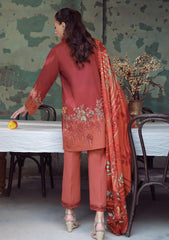 Winter - Sahar - Elara - Fall Printed - 3 Pcs - AW1-25-09 - Saffron Rust