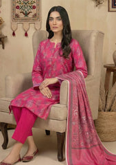 Winter - Rubaaiyat - D Prints - Marina 26 - Wool Shawl - RPM#07 - SH Pink