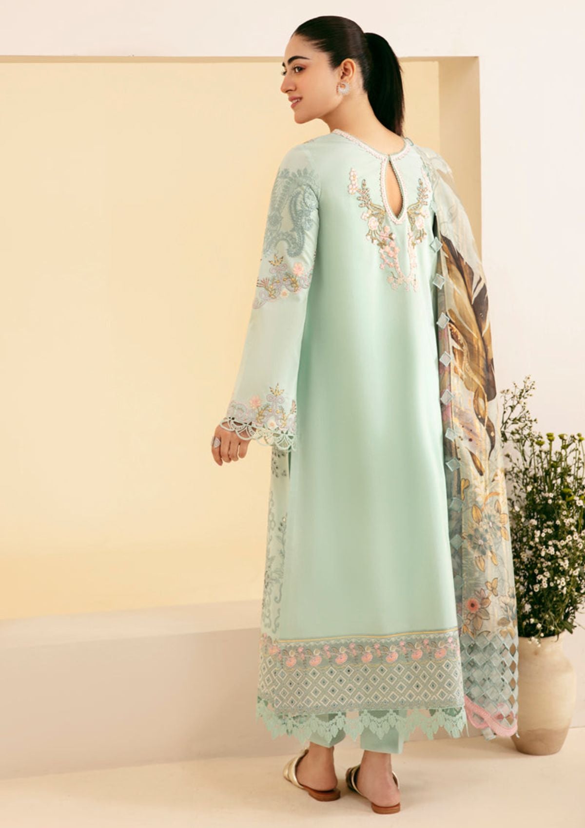 Lawn Collection - Qalamkar - Qlinekari 24 - SQ#06 - Sarv