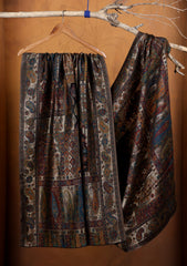 Pashmina Zari Jamawar Shawl D#20 - Brown