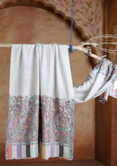 Pashmina Jamawar Scarf D#47 - L Grey